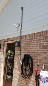 Tesla charger on outside of home